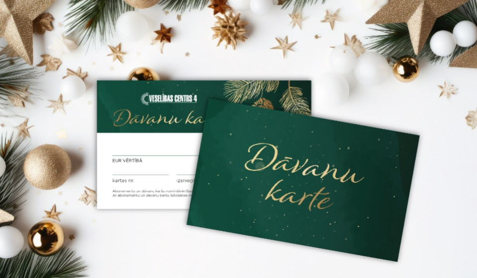 Ziemassvētku dāvana, kas noderēs visiem – “Veselības centrs 4” dāvanu karte